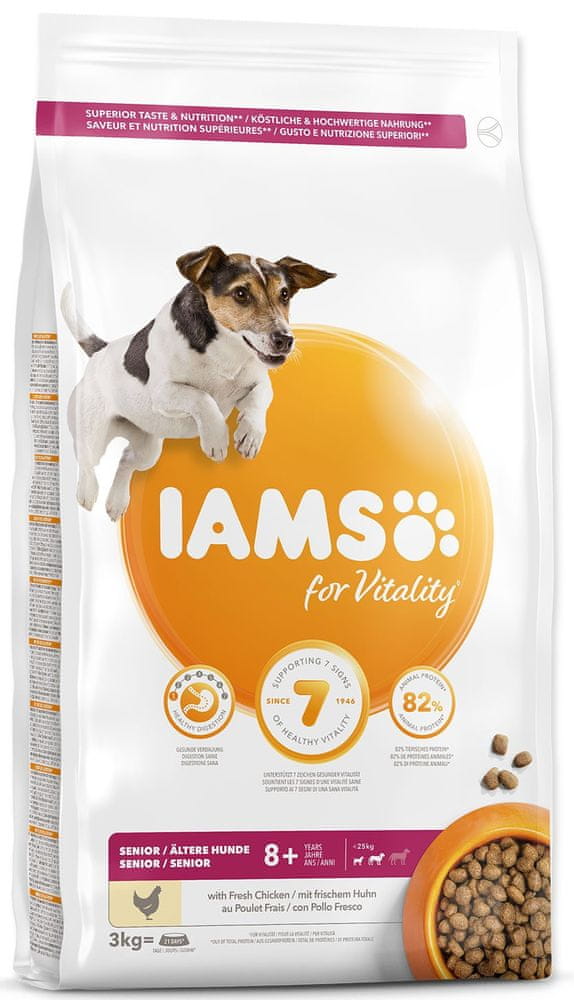 IAMS Dog Senior Small&amp;Medium Chicken 3 kg